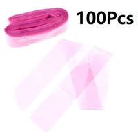 100pcs tattoo cord sleeves pink tattoo accessories disposable clip cover bags medicals supplies tattoo machine plastic clean bag