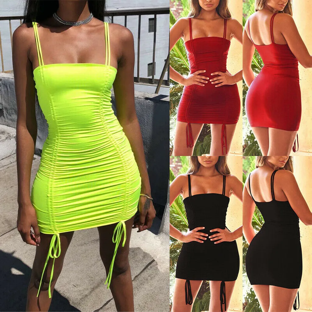 

Женское однотонное облегающее платье-макси без рукавов, летние обтягивающие мини-платья для вечевечерние НКИ, ночного клуба, для высоких же...