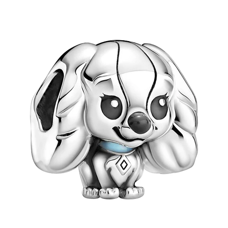 

Disney Lady Dog Beads for Jewelry Making Fit Pandora Lady And Tramp Kiss Pendant Charms Women Bracelet Accessories Girls Bangles