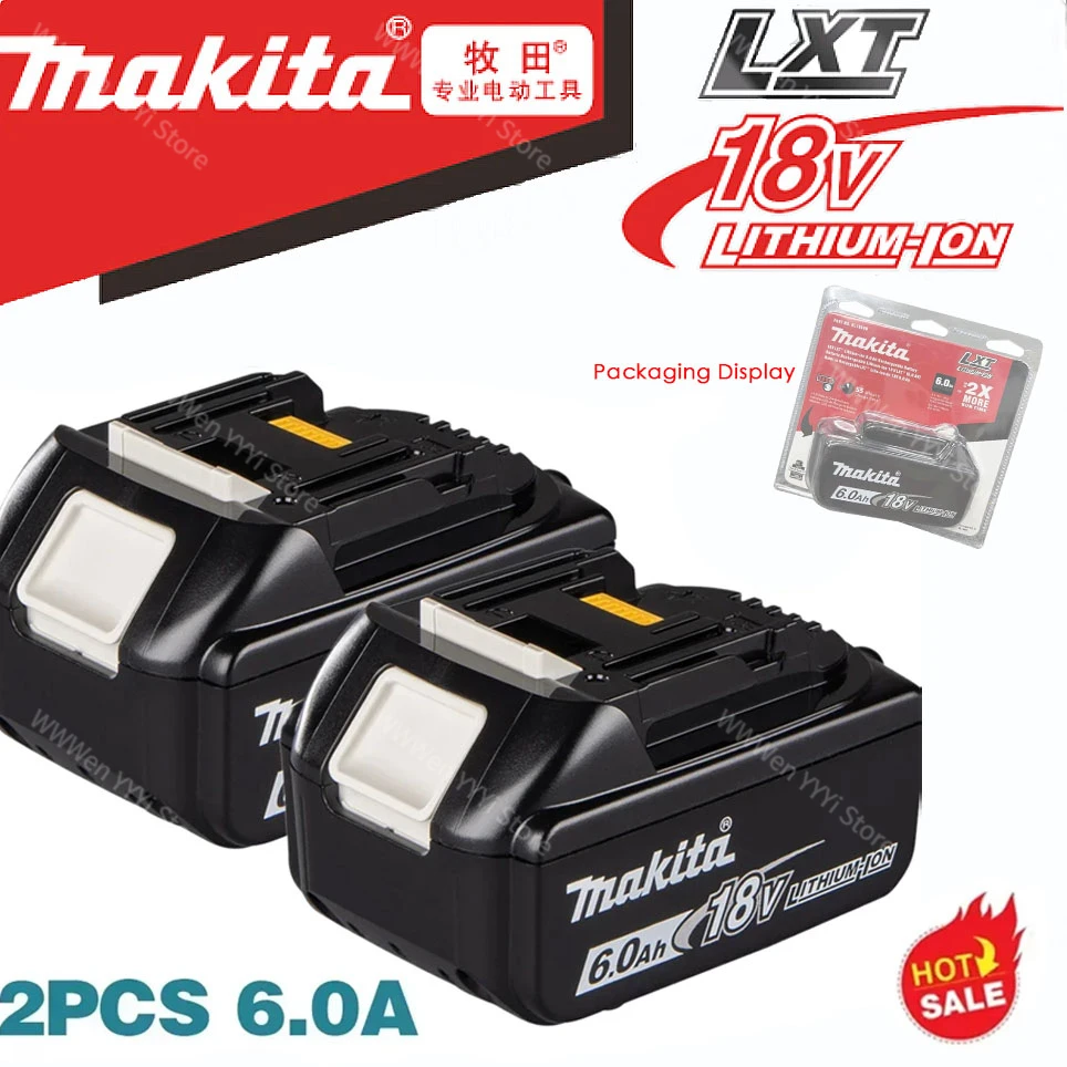100% оригинальная батарея Makita 6Ah/5Ah/3Ah 18V BL1830B BL1850B BL1850 BL1840 BL1860 BL1815 сменная литиевая