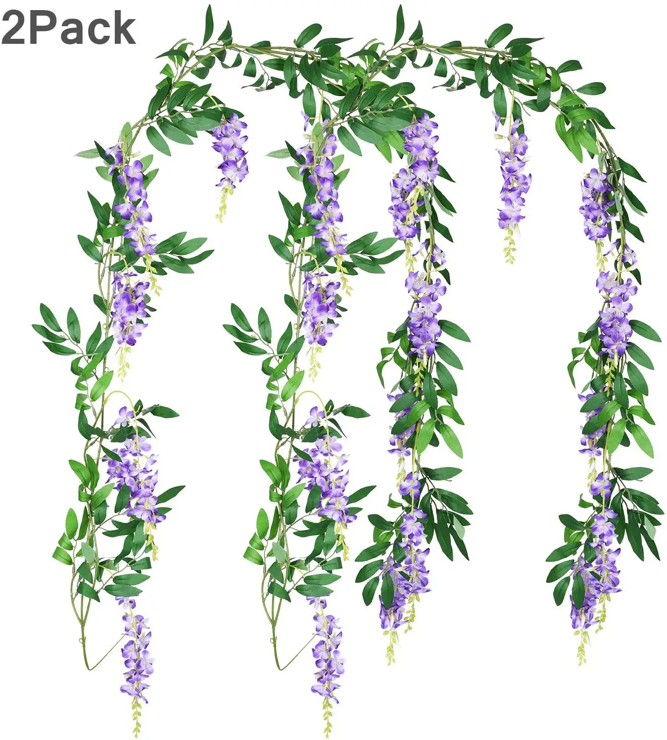 

2 шт., цветочная гирлянда из Глициния