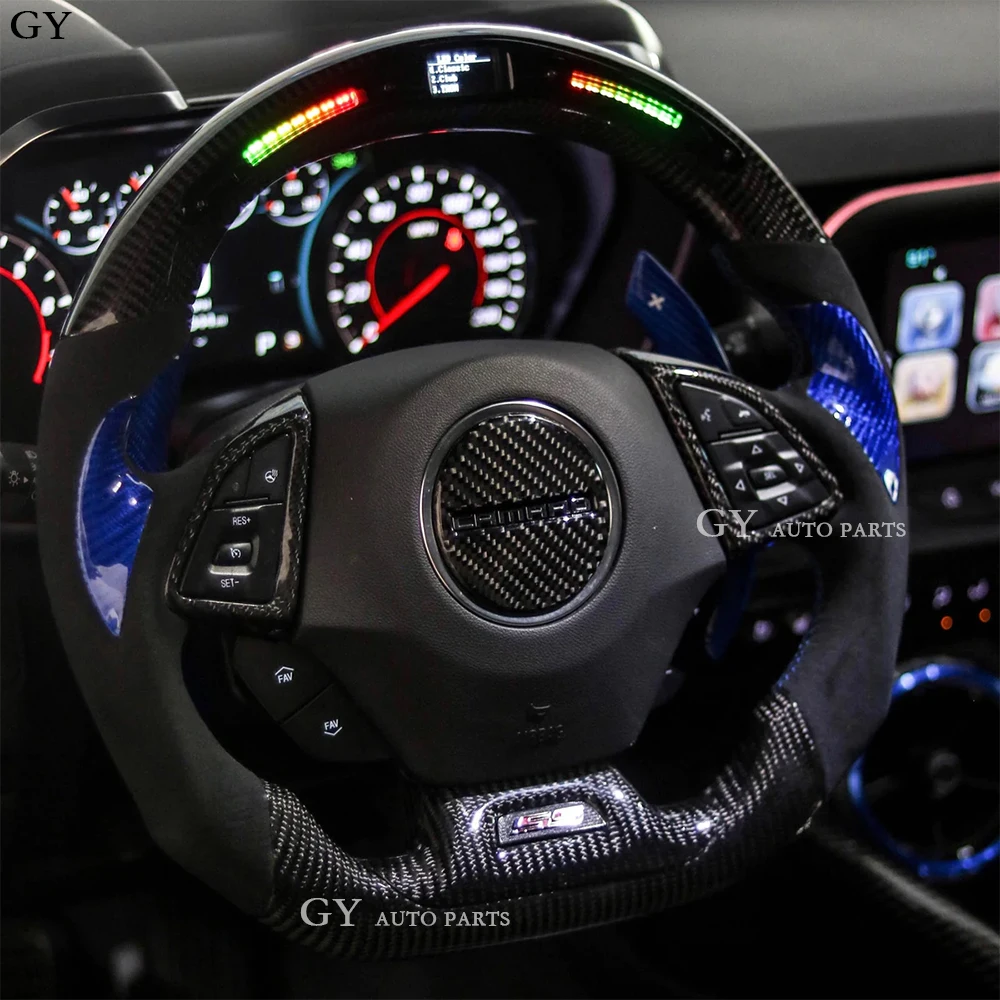 

Для Chevrolet Corvette Camaro RPM SS ZL1 C6 C7 светодиодный рулевое колесо 2016 2017 2018 2019 2020 2021