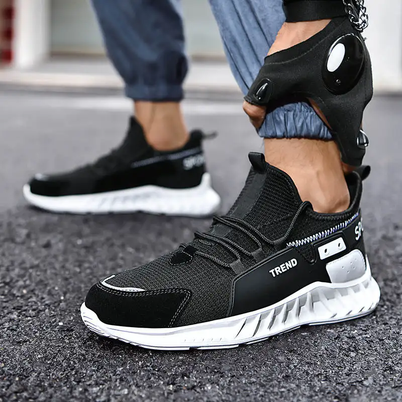 

Size 34 Men Sport Shoes 2022 No-Leather Casual Running Shoes Man Grey Sports Sneakers Husband Men's Breathable Sneakers Tennis