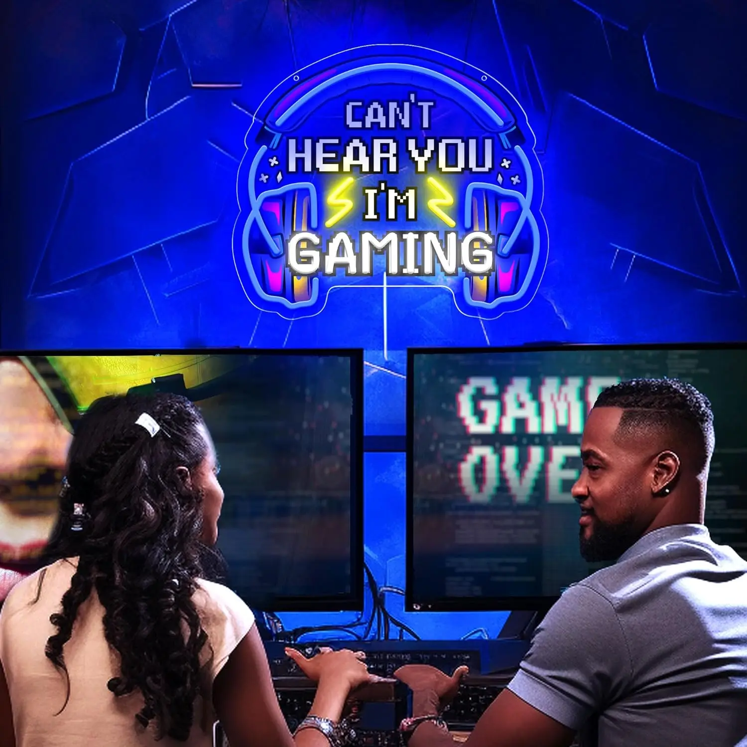 Неоновые лампочки Can't Hear You I'm Gaming