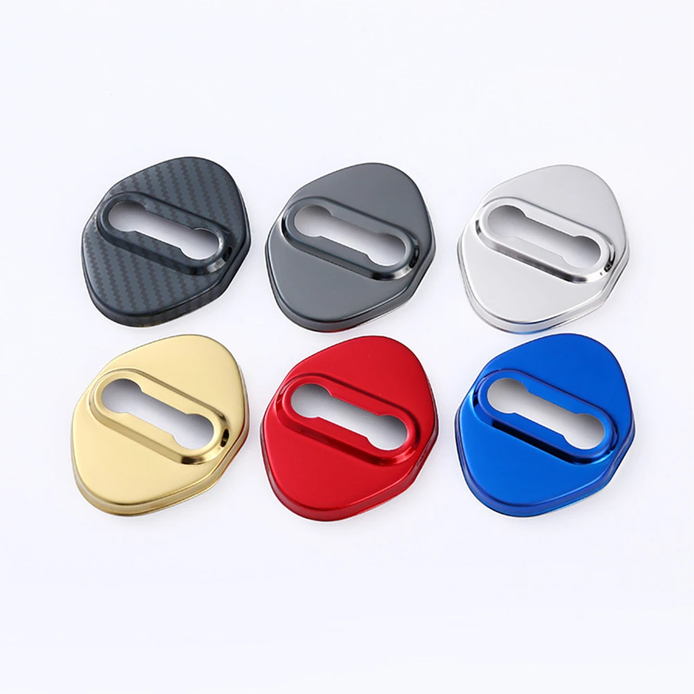 

4PCS Car Door Lock Covers Case Auto Protective Stickers Styling Accessories For Toyota Corolla Mazda Honda Lexus