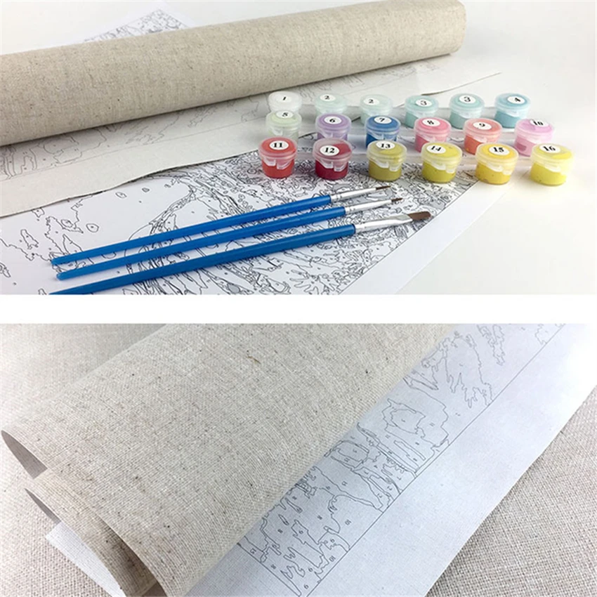 Набор для рисования по номерам на холсте масляной краской сделай сам - купить