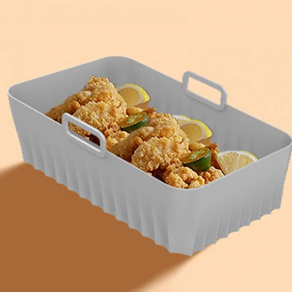 

Convenient Striped Recess High Temperature Resistant Air Frying Pot Liner Tray Kitchen Gadgets Fryer Pan Fryer Liner
