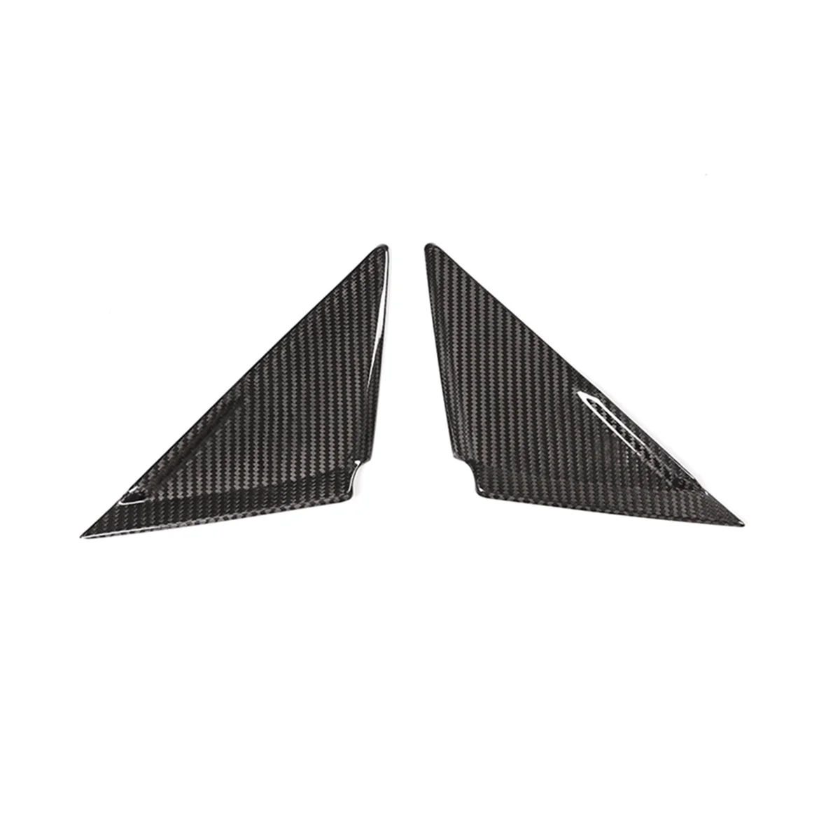 

Real Carbon Fiber Car Front Window A-Pillar Rearview Mirror Triangle Cover Trim for R35