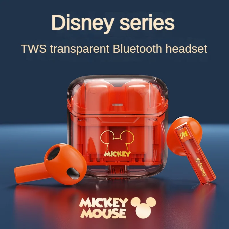 

Disney PC-998 TWS Earphone Wireless Bluetooth 5.3 Headphones Sport Gaming Headsets Noise Reduction Earbuds With Mic Transpare
