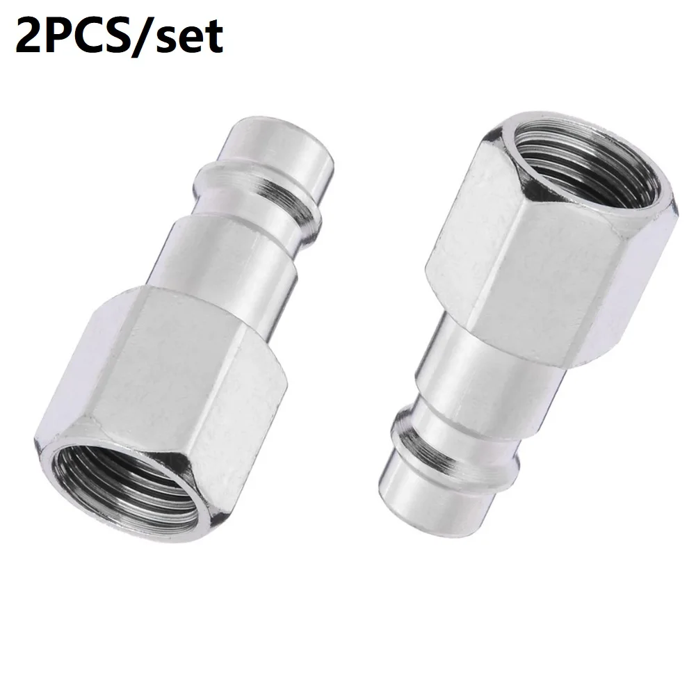 

2Pcs Euro Compressor Air Line Coupler Connector Fitting Male Connect With Female 1/4" BSP Thread Air Compressor Accessories