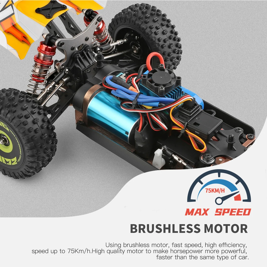 WLtoys 144010 Радиоуправляемый автомобиль 75 км/ч высокоскоростной внедорожник 2 4G