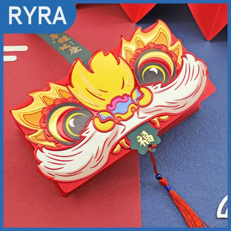 

Lucky Money Bag Money Envelopes 6/10 Card Bit Durable Spring Festival Envelope Thickened Red Envelopes New Year Decorative Gifts