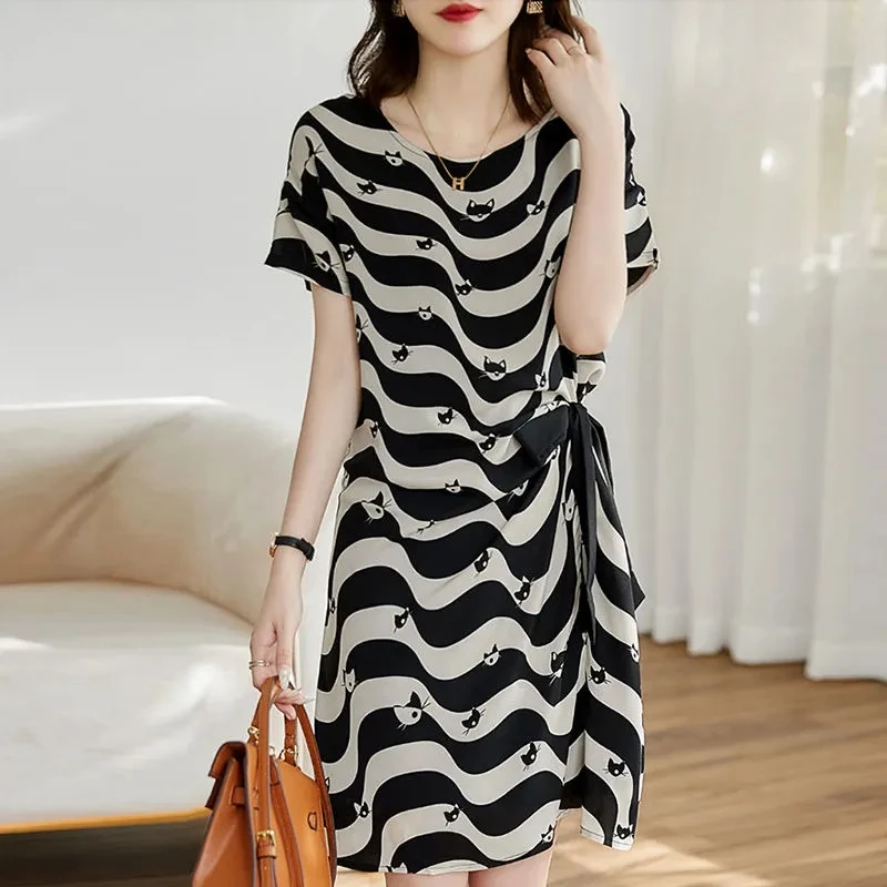 

Женское винтажное платье без рукавов, Повседневное платье во французском стиле с V-образным вырезом и цветочным принтом, лето 2022