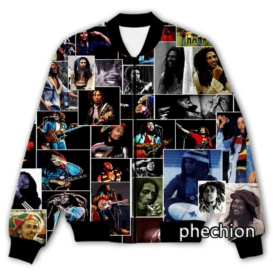 Новый модный мужской/женский повседневный жакет phechion с 3D принтом Боб Марли