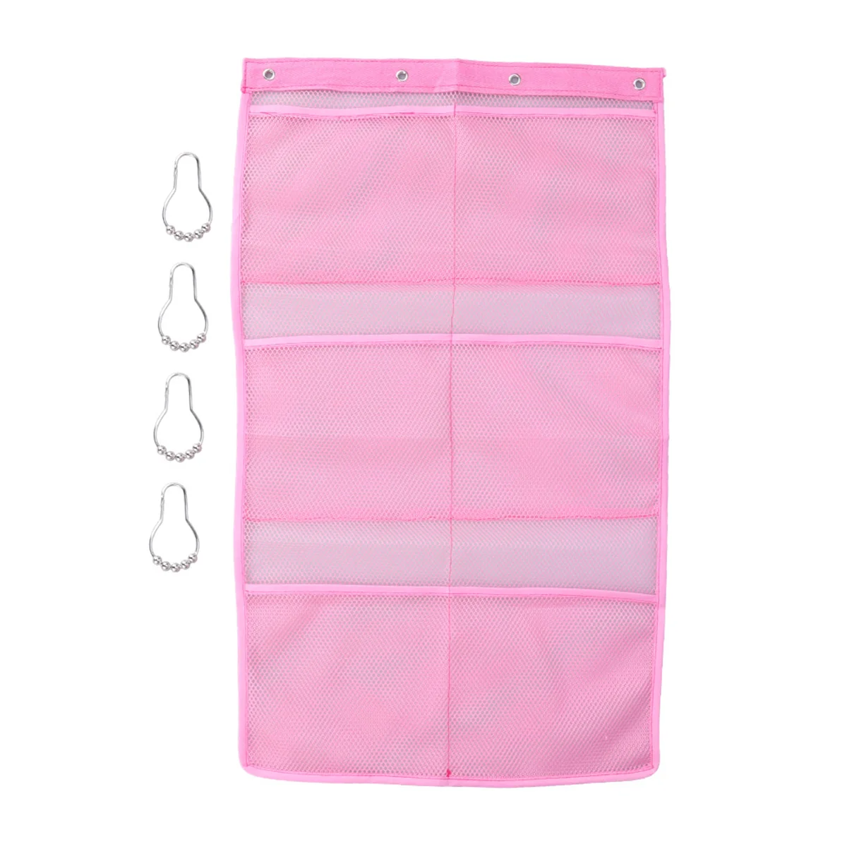 

1pc Bathroom Organizer Portable Mesh Hanging Organizer with 6 Pockets for Shampoo Conditioner Razors