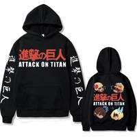 japanese anime funny kawaii cute men women 90s hoodie tops cartoon attack on titan sweatshirt eren jaeger graphics print hoodies