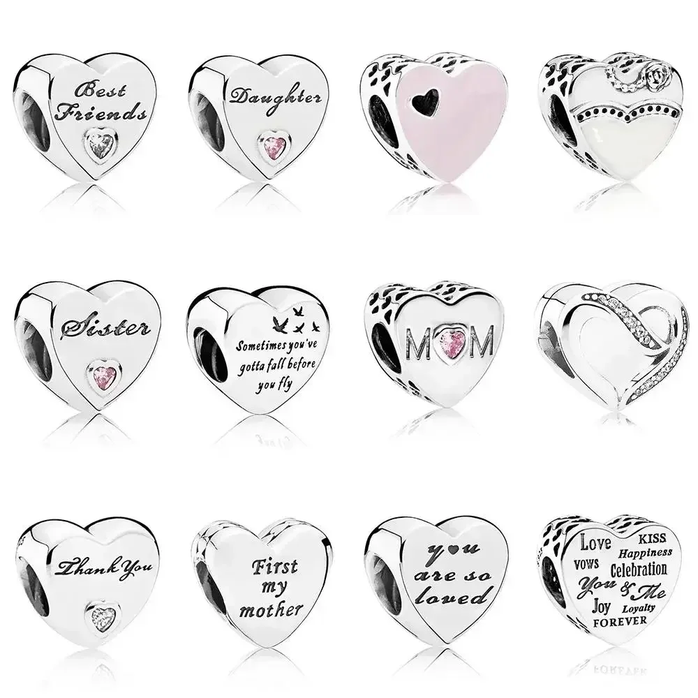 Fashion New Love Shape Charm Mother Sister Friend Celebration String Decoration Diy Bracelet Original Female Jewelry