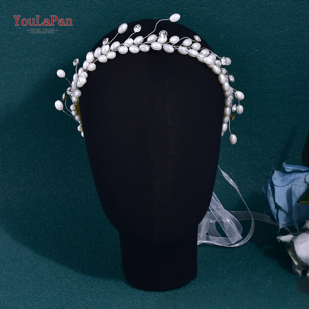 Элегантная Жемчужная Повязка для волос YouLaPan серебряного цвета свадебные
