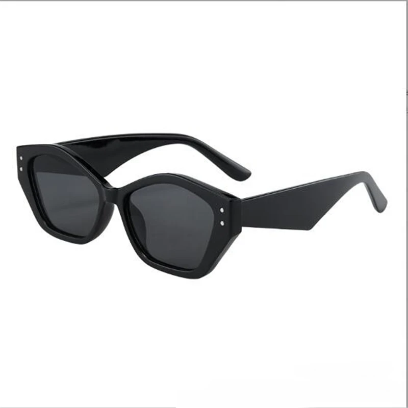 Женские солнцезащитные очки кошачий глаз синие модные унисекс зеркальные