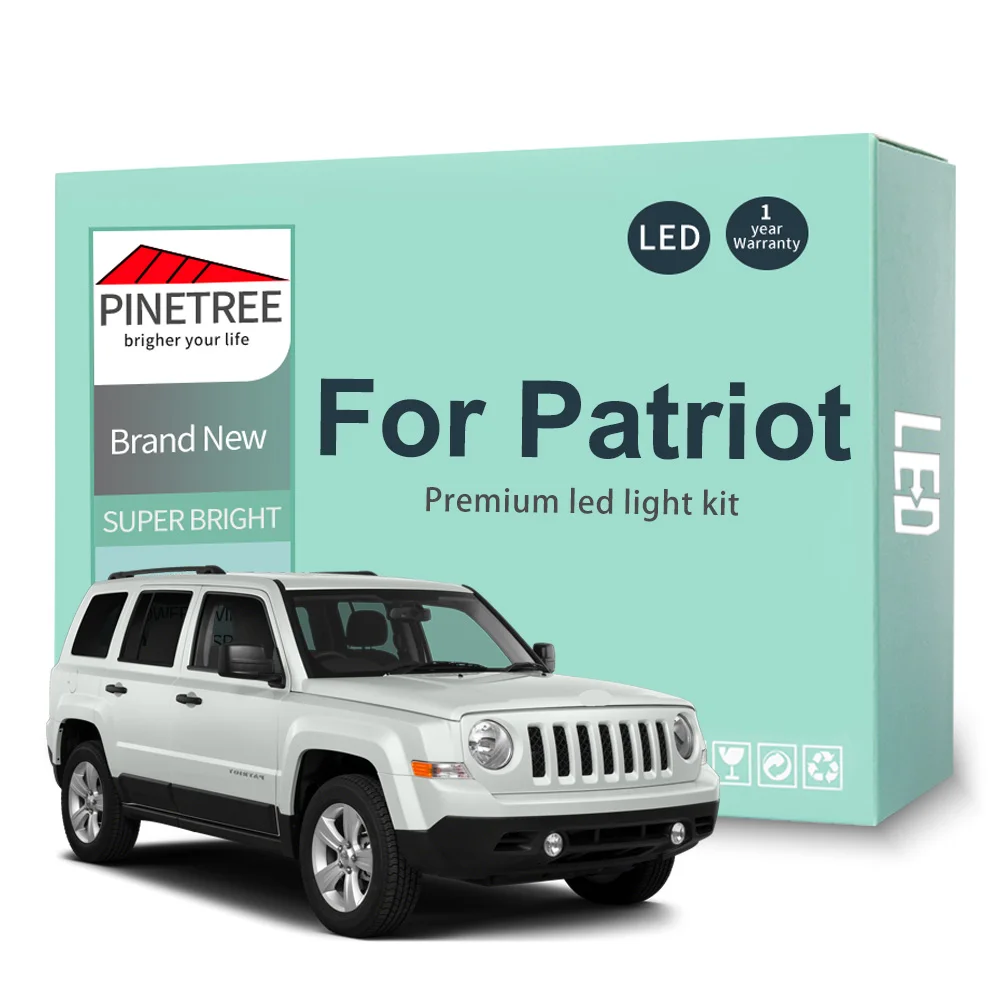 

High Qaulity Canbus Led Interior Light Kit For Jeep Patriot 2007-2017 Dome Map Trunk License Plate Light No Error