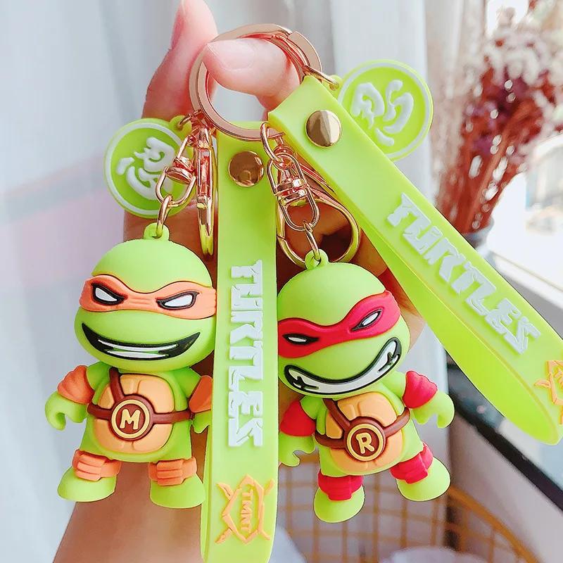 

Teenage Mutant Ninja Turtles Keychain PVC Cartoon KeyChain Student Key Rings Pocket Party Decoration Children Gifts