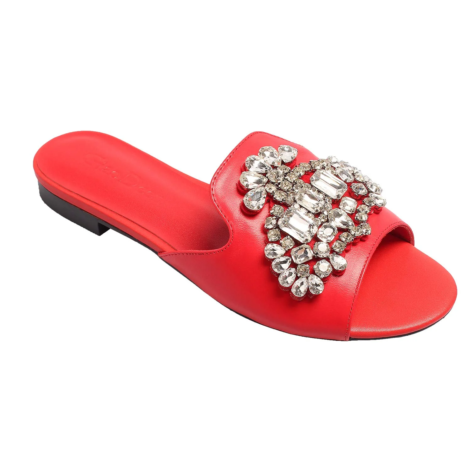 Italy Flat Luxury Sandals Designer Shoes for Women 2022 Slippers,Brand Fittings Sandals Woman Summer Fashion Style Plus Size 44