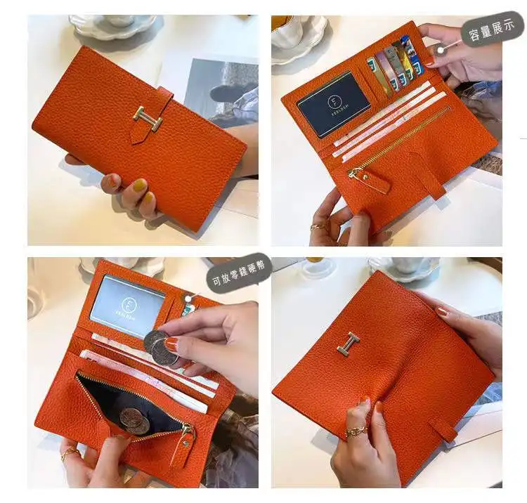 Маленькие ультратонкие короткие и длинные дизайнерские кошельки из натуральной