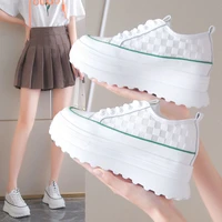 2022 genuine leather sneakers female tennis shoes height increasing insole platform sneakers height increase woman shoes