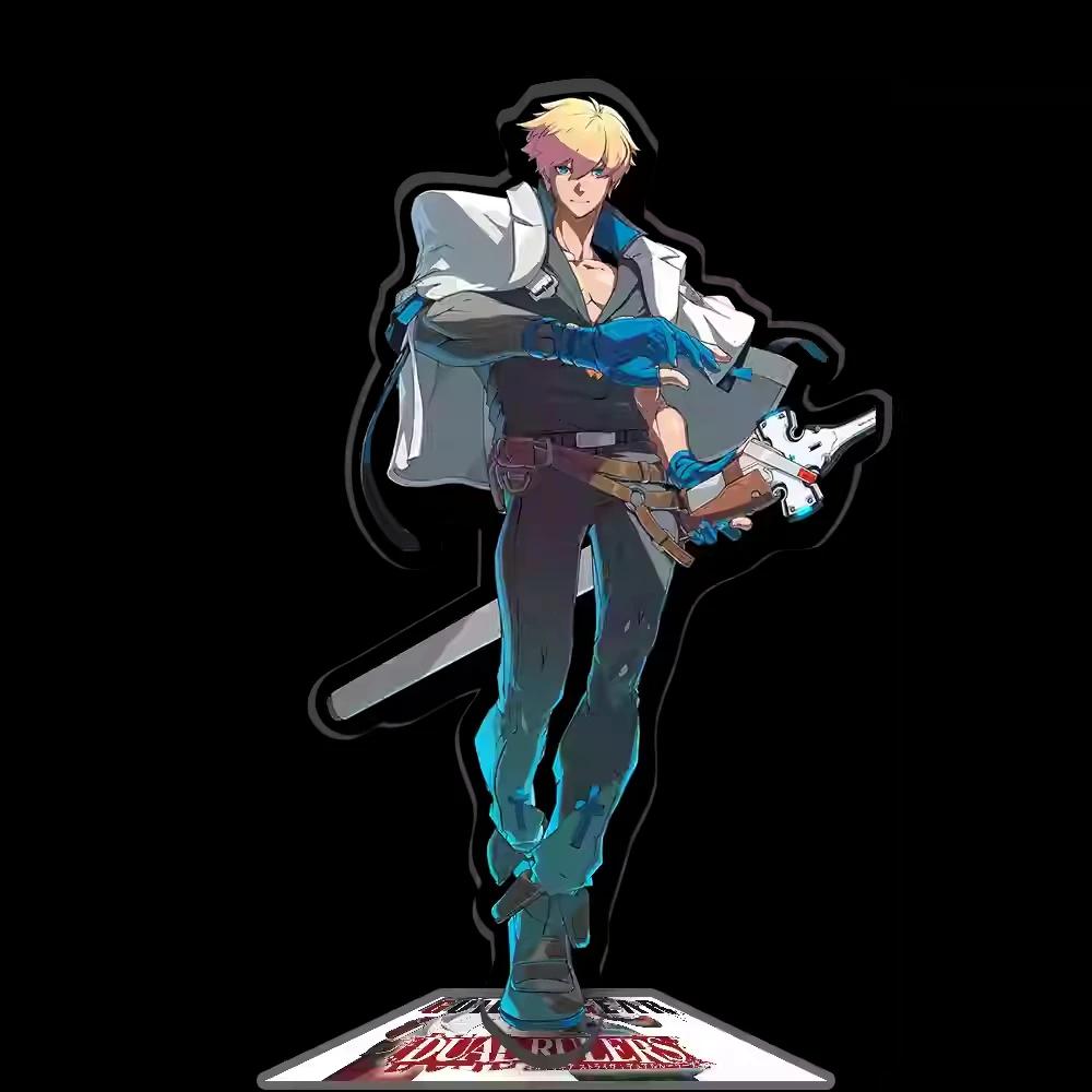 Фото Аниме GUILTY GEAR STRIVE: DUAL RULERS Ky Kiske, акриловая подставка, фигурка, дисплей Sol Badguy, очаровательная мультяшная настольная модель, тарелка №2