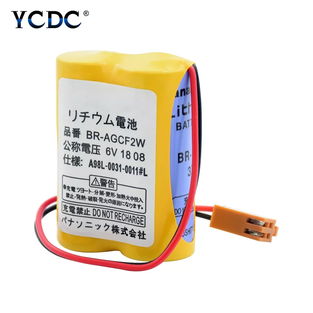 

2023New YCDC BR-AGCF2W A98L-0031-0011#L 6V 2200mAh PLC Lithium Battery For Fanuc Controls Replacement Li-ion Battery