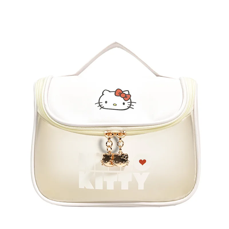 

Новинка, косметичка HelloKitty Kawaii Sanrio, Корейская летняя мультяшная вместительная Портативная сумка для мытья, милая Женская дорожная сумка для хранения
