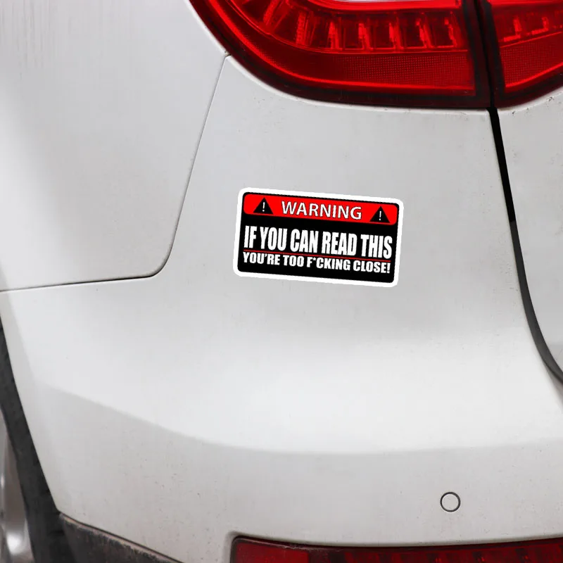 2X14*7 см предупреждающая наклейка на автомобиль если вы можете прочитать это