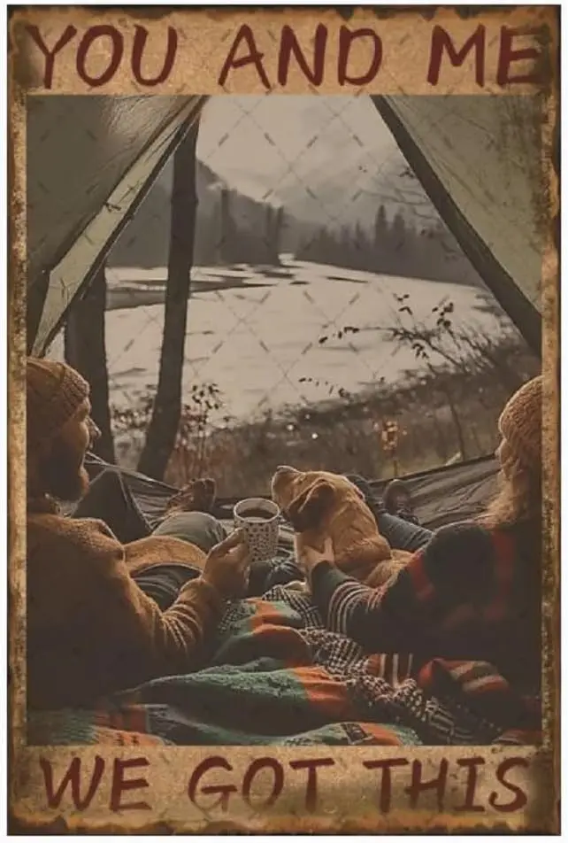 Мы с вами получили металлический жестяной знак Романтический настенный постер