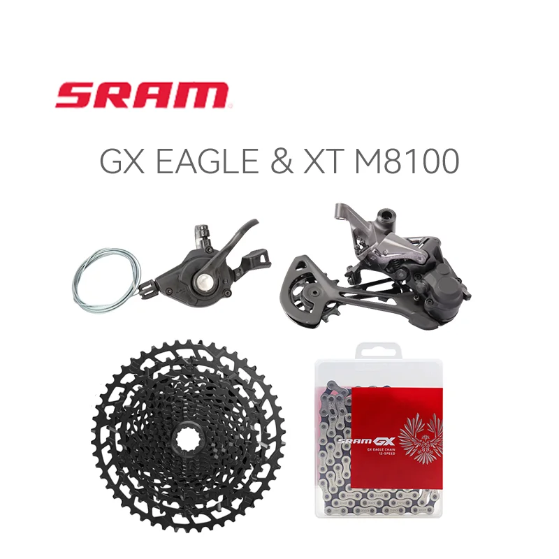 

SRAM GX EAGLE & XT M8100 1x12 скоростей MTB групсет переключатель передач рычаг задний переключатель передач телефон/1230 11-50T HG драйвер велосипедные аксессуары
