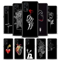 phone case for realme c2 c3 c21 c25 c11 c12 c20 c35 oppo a53 a74 a16 a15 a9 a54 a95 a93 a31 tpu case cute charged heart witchy