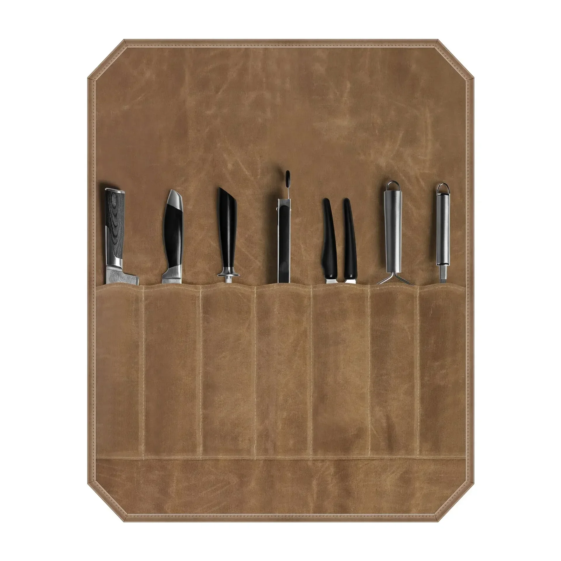 Холщовая Сумка для хранения ножей из влажного воска Портативная сумка шеф-повара