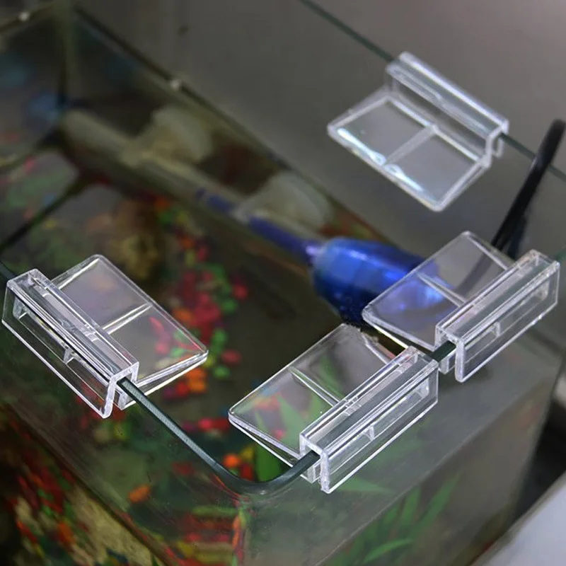 

4Pcs 6/8/10/12mm Fish Tank Acrylic Clips Aquarium Glass Cover Clip Support Holders Bracket Clamp for Rimless Aquariums