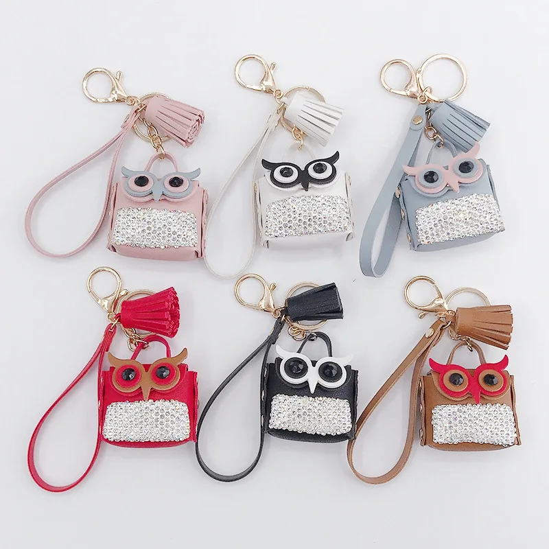 

Новый брелок для ключей с изображением совы из гипса, аксессуары «сделай сам», кукла, кукла, запасной брелок с подвеской-кошельком