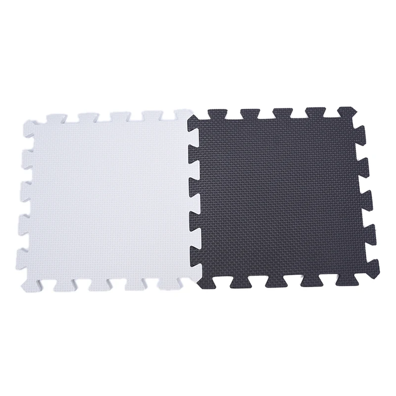10 Piece Eva Foam Puzzle Exercise Mat Interlocking Floor Tiles -- White and Black | Дом и сад