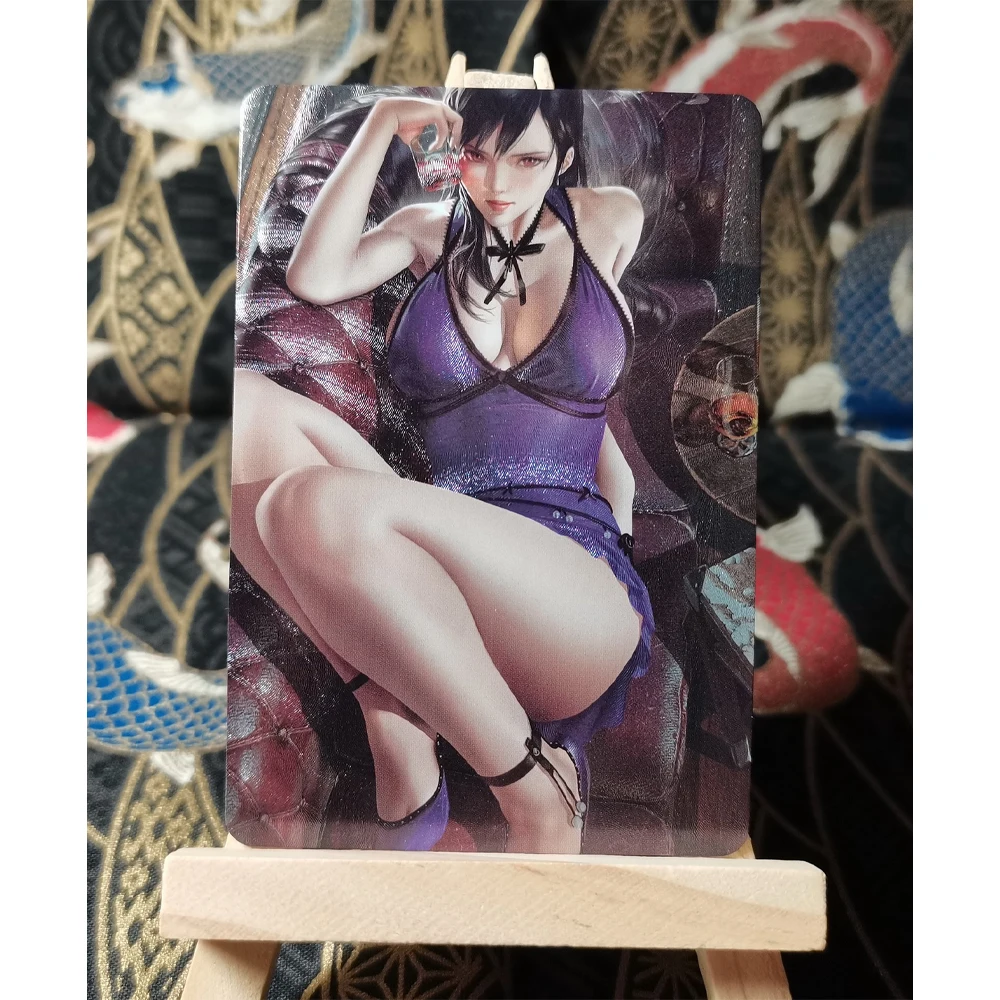 4шт/набор Карточки Final Fantasy VII Тифа ACG сексуальная аниме-девушка Классическая коллекция Игрушки Игровые карты Подарки.