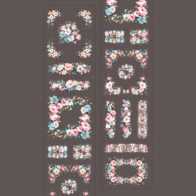 

Декоративный скотч Mr. Paper, 6 стилей, цветы