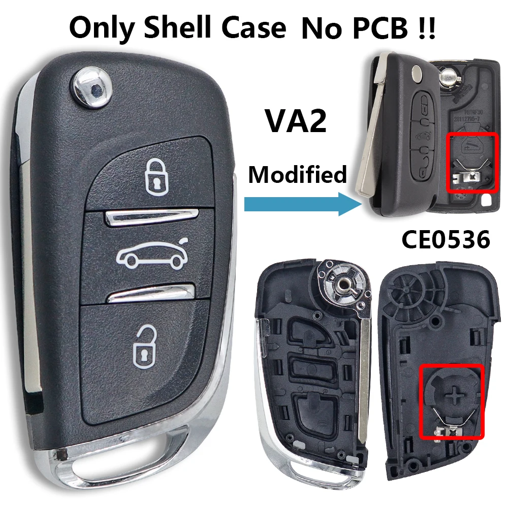 Отличный модифицированный CE0523/CE0536 433ASK/FSK HU83/VA2 автомобильный дистанционный ключ для Peugeot 207 307 308 3008 408 Citroen C1 C2 C3 C4 C5 C6 C8