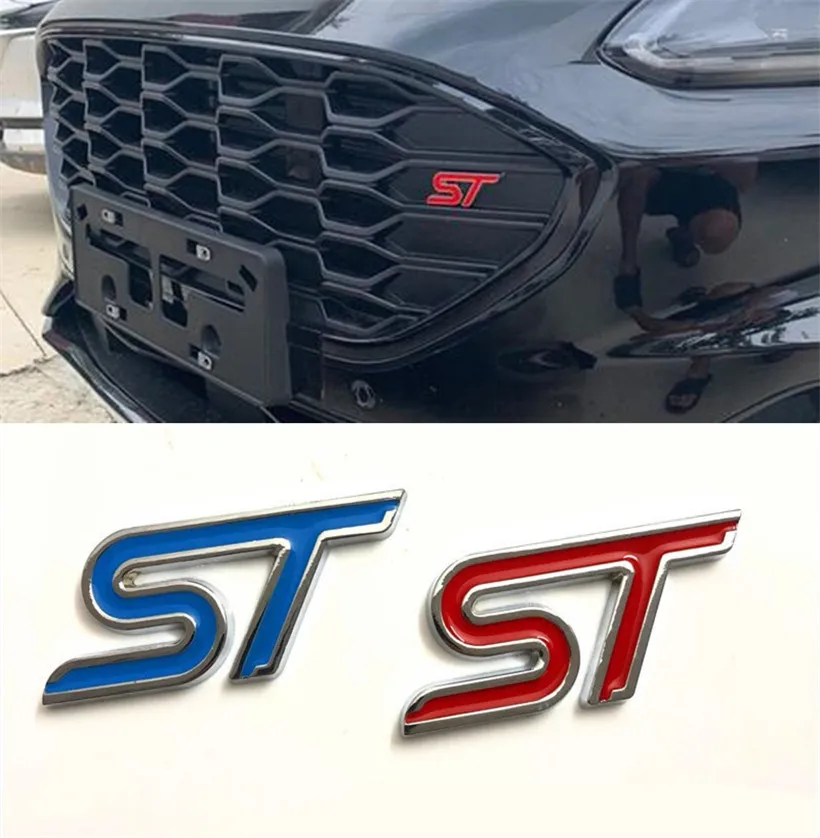 

Хромированная Автомобильная наклейка из АБС-пластика, Спортивная эмблема, автомобильный значок, наклейка для Ford логотип ST Fiesta Ecosport 2009-2015, аксессуары для автостайлинга Focus