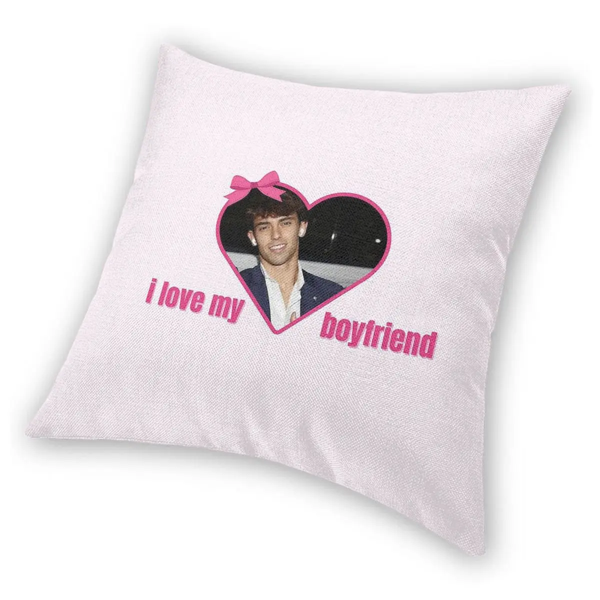 Квадратная наволочка в стиле бойфренд Joao Felix из полиэстера и льна