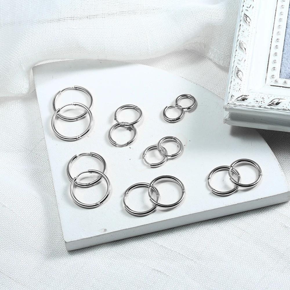 Маленькие серьги-кольца TGNEL для женщин и мужчин