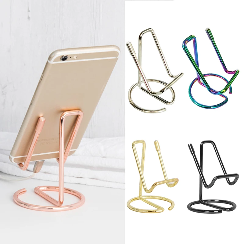 

Multicolored Phone Holder Metal Desktop Display Stand Strong Durable Wrought Iron Display Stand Creative Decorative Stand