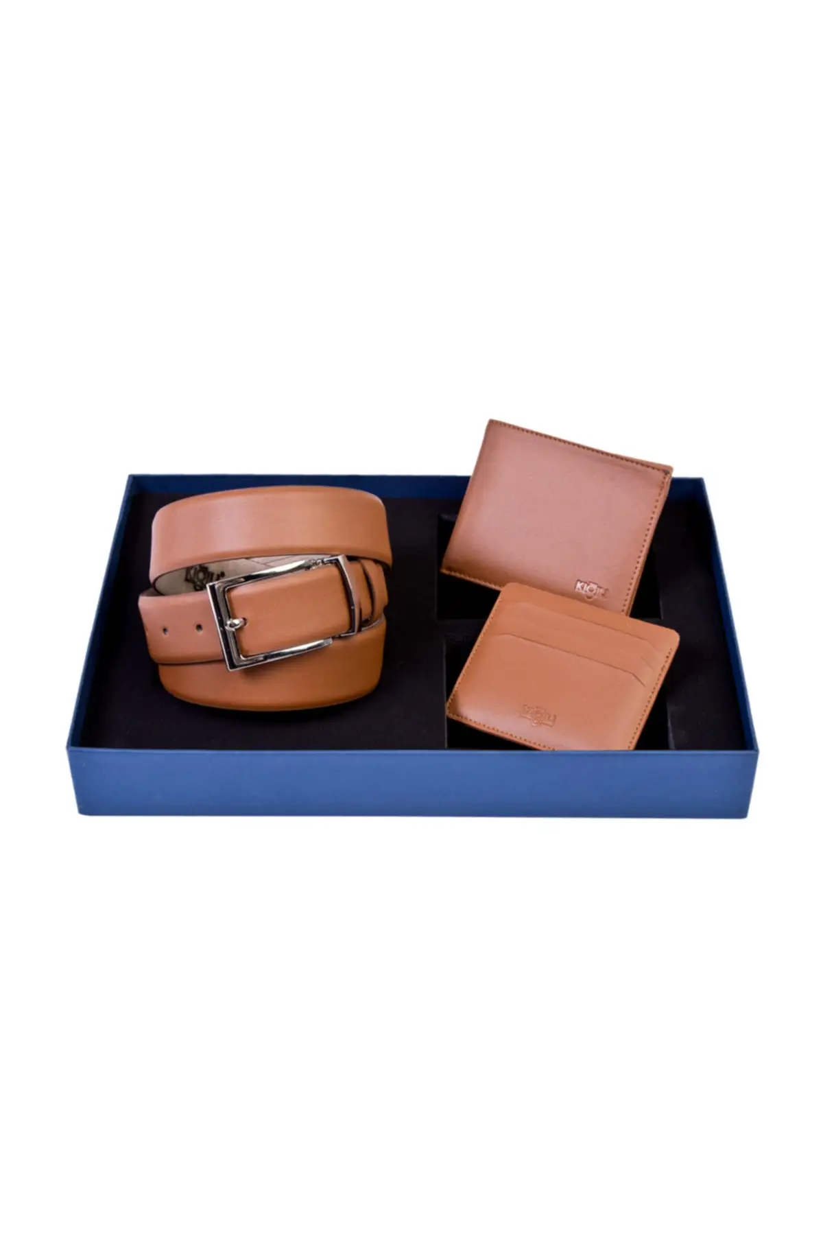 

Набор из трех предметов-пояс, кошелек и бумажник для карт-Мужской подарочный набор-натуральная кожа