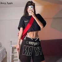 juicy apple pants shorts hip hop sport short pants clothes trousers cargo 2022 summer women drawstring elastic waist sweatpants