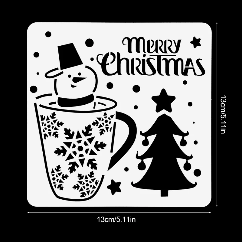 Рождественские технические шаблоны тиснение бумажная карта картина альбом