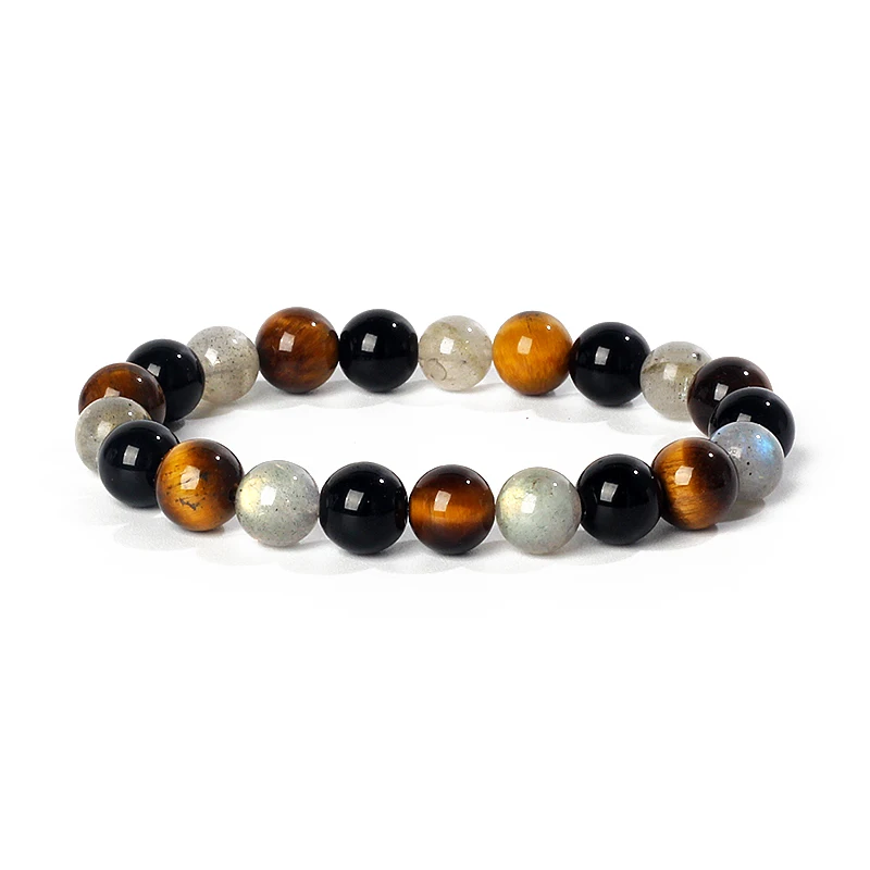 

Moonstone Tiger Eye Obsidian Beads Bracelets for Women Labradorite Opal Hematite Health Protection Bracelets Men Healing Jewelry